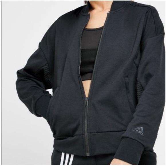 Black Summer Spring Fall Mesh Panel Jacket Adidas XS - Picture 4 of 14
